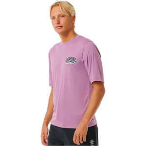 2024 Rip Curl Mens Mason Pipe Surflite UPF Rash Vest 14XMRV - Dusty Purple